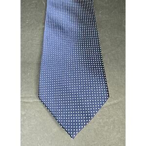Navy Geometric Tie Saks Fifth Avenue Blue Gray Geometric 100% Silk